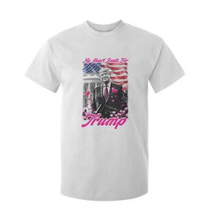 Funny Trump Lover T Shirt For Kid My Hear Beats For Trump Valentine's Day TS09 White Print Your Wear