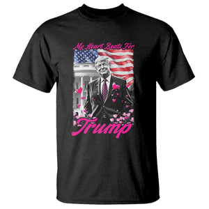 Funny Trump Lover T Shirt My Hear Beats For Trump Valentine's Day TS09 Black Print Your Wear