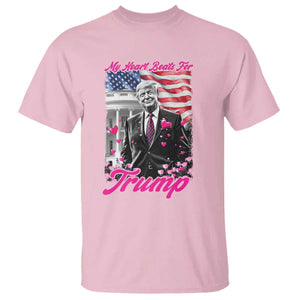 Funny Trump Lover T Shirt My Hear Beats For Trump Valentine's Day TS09 Light Pink Print Your Wear