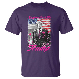 Funny Trump Lover T Shirt My Hear Beats For Trump Valentine's Day TS09 Purple Print Your Wear