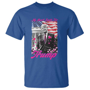 Funny Trump Lover T Shirt My Hear Beats For Trump Valentine's Day TS09 Royal Blue Print Your Wear