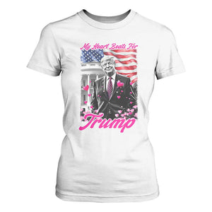 Funny Trump Lover T Shirt For Women My Hear Beats For Trump Valentine's Day TS09 White Print Your Wear