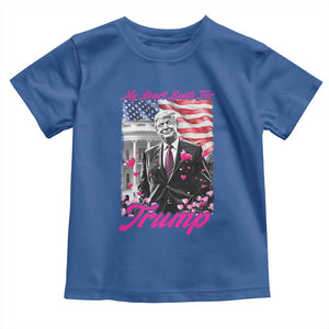 Funny Trump Lover Toddler T Shirt My Hear Beats For Trump Valentine's Day TS09 Royal Blue Print Your Wear