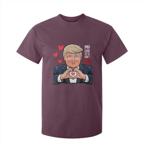 Funny Valentine's Day Trump T Shirt For Kid My Love For You Isn't Fake News TS09 Maroon Print Your Wear