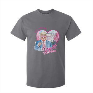 Funny Valentine's Day Trump T Shirt For Kid I'll Never Deport You TS09 Charcoal Print Your Wear