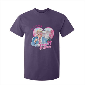 Funny Valentine's Day Trump T Shirt For Kid I'll Never Deport You TS09 Purple Print Your Wear