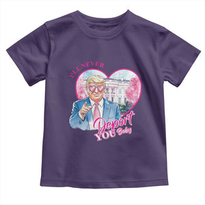 Funny Valentine's Day Trump Toddler T Shirt I'll Never Deport You TS09 Purple Print Your Wear