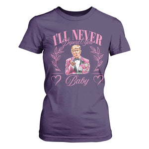 Funny Valentine's Day Trump T Shirt For Women I'll Never Deport You Pink Trump TS09 Purple Print Your Wear