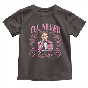 Funny Valentine's Day Trump Toddler T Shirt I'll Never Deport You Pink Trump TS09 Dark Chocolate Print Your Wear