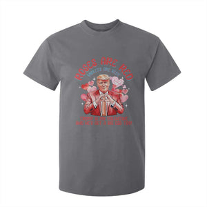 Funny Trump Lover T Shirt For Kid Roses are Red Trump Is My Valentine And He's Got A Big Ego Too TS09 Charcoal Print Your Wear