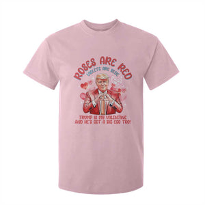 Funny Trump Lover T Shirt For Kid Roses are Red Trump Is My Valentine And He's Got A Big Ego Too TS09 Light Pink Print Your Wear