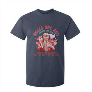 Funny Trump Lover T Shirt For Kid Roses are Red Trump Is My Valentine And He's Got A Big Ego Too TS09 Navy Print Your Wear