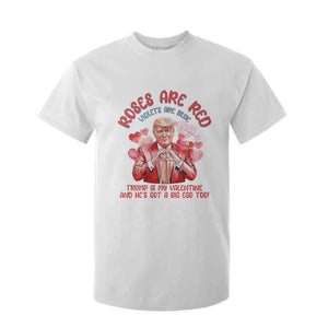 Funny Trump Lover T Shirt For Kid Roses are Red Trump Is My Valentine And He's Got A Big Ego Too TS09 White Print Your Wear