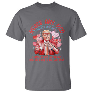 Funny Trump Lover T Shirt Roses are Red Trump Is My Valentine And He's Got A Big Ego Too TS09 Charcoal Print Your Wear