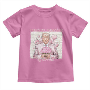 Funny Valentine's Day Trump Toddler T Shirt I Want You On My Side Off The Wall TS09 Azalea Print Your Wear