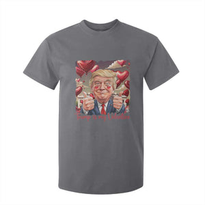 Funny Trump Is My Valentine T Shirt For Kid TS09 Charcoal Print Your Wear