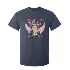 Funny Trump Is My Valentine T Shirt For Kid Pink Trump Cupid TS09 Navy Print Your Wear