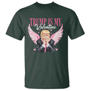 Funny Trump Is My Valentine T Shirt Pink Trump Cupid TS09 Dark Forest Green Print Your Wear