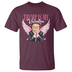 Funny Trump Is My Valentine T Shirt Pink Trump Cupid TS09 Maroon Print Your Wear