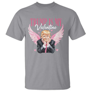 Funny Trump Is My Valentine T Shirt Pink Trump Cupid TS09 Sport Gray Print Your Wear