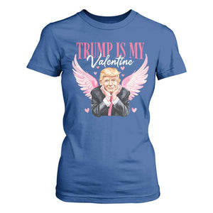 Funny Trump Is My Valentine T Shirt For Women Pink Trump Cupid TS09 Royal Blue Print Your Wear