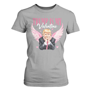 Funny Trump Is My Valentine T Shirt For Women Pink Trump Cupid TS09 Sport Gray Print Your Wear