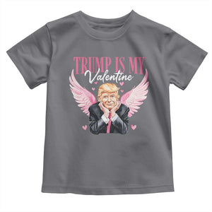 Funny Trump Is My Valentine Toddler T Shirt Pink Trump Cupid TS09 Charcoal Print Your Wear