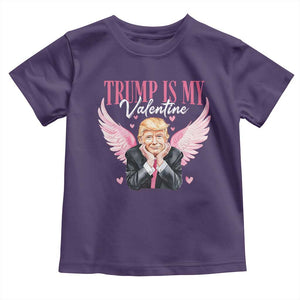 Funny Trump Is My Valentine Toddler T Shirt Pink Trump Cupid TS09 Purple Print Your Wear