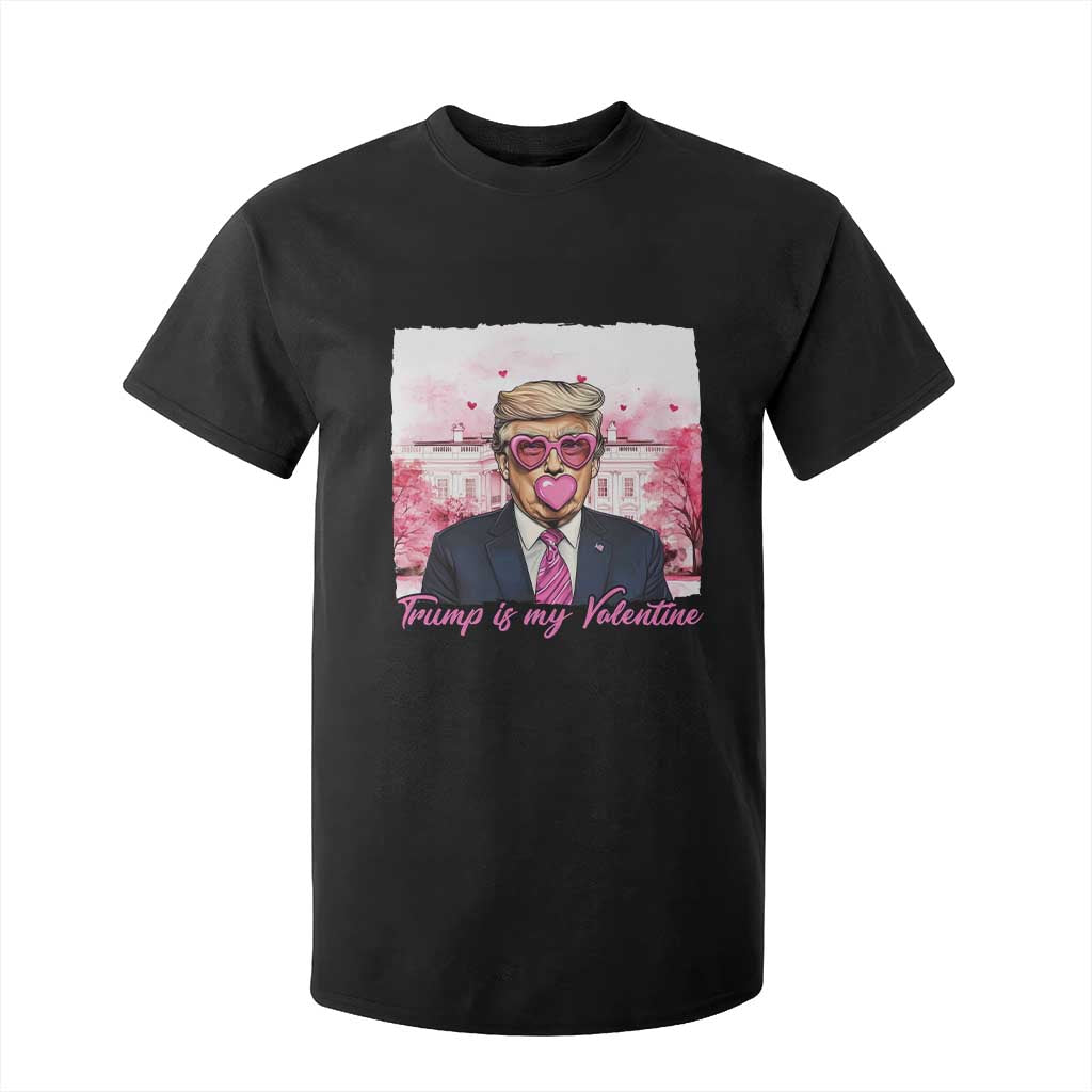 Funny Trump Is My Valentine T Shirt For Kid Pink Trump Bubble Gum TS09 Black Print Your Wear