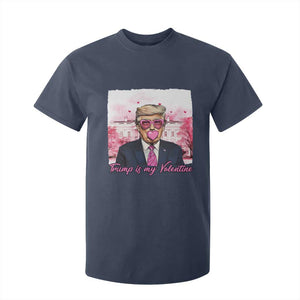 Funny Trump Is My Valentine T Shirt For Kid Pink Trump Bubble Gum TS09 Navy Print Your Wear