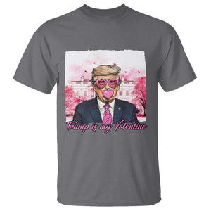 Funny Trump Is My Valentine T Shirt Pink Trump Bubble Gum TS09 Charcoal Print Your Wear