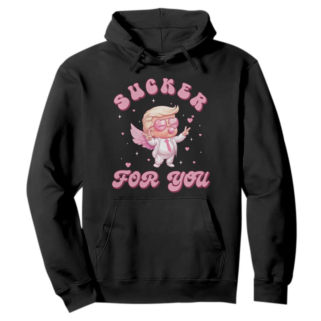 Funny Valentine's Day Cupid Trump Hoodie Sucker For You TS09 Black Print Your Wear
