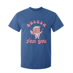 Funny Valentine's Day Cupid Trump T Shirt For Kid Sucker For You TS09 Royal Blue Print Your Wear