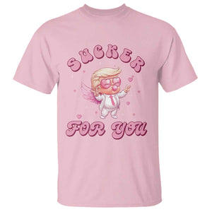 Funny Valentine's Day Cupid Trump T Shirt Sucker For You TS09 Light Pink Print Your Wear