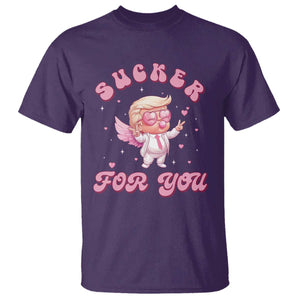 Funny Valentine's Day Cupid Trump T Shirt Sucker For You TS09 Purple Print Your Wear