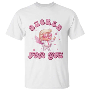 Funny Valentine's Day Cupid Trump T Shirt Sucker For You TS09 White Print Your Wear