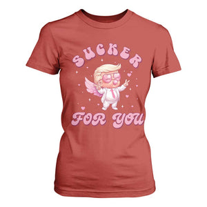 Funny Valentine's Day Cupid Trump T Shirt For Women Sucker For You TS09 Red Print Your Wear