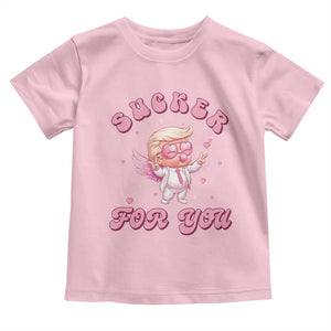 Funny Valentine's Day Cupid Trump Toddler T Shirt Sucker For You TS09 Light Pink Print Your Wear