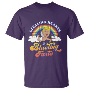 Funny Valentine's Day Cupid Trump T Shirt Stealing Hearts And Blasting Fart TS09 Purple Print Your Wear