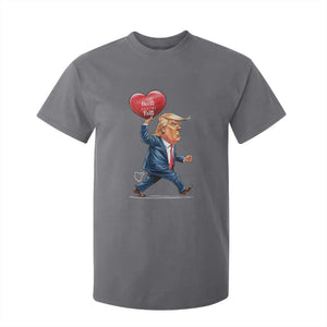 Funny Valentine's Day Trump T Shirt For Kid Stealing Hearts And Blasting Fart TS09 Charcoal Print Your Wear