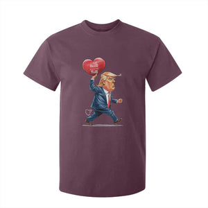 Funny Valentine's Day Trump T Shirt For Kid Stealing Hearts And Blasting Fart TS09 Maroon Print Your Wear