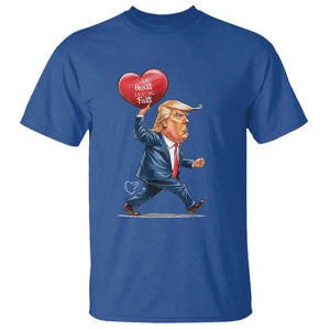 Funny Valentine's Day Trump T Shirt Stealing Hearts And Blasting Fart TS09 Royal Blue Print Your Wear