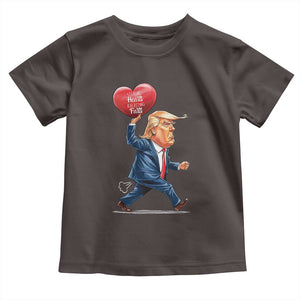 Funny Valentine's Day Trump Toddler T Shirt Stealing Hearts And Blasting Fart TS09 Dark Chocolate Print Your Wear