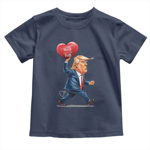 Funny Valentine's Day Trump Toddler T Shirt Stealing Hearts And Blasting Fart TS09 Navy Print Your Wear