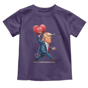 Funny Valentine's Day Trump Toddler T Shirt Stealing Hearts And Blasting Fart TS09 Purple Print Your Wear