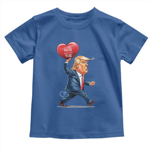 Funny Valentine's Day Trump Toddler T Shirt Stealing Hearts And Blasting Fart TS09 Royal Blue Print Your Wear