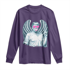 Trump Cupid Vibes Long Sleeve Shirt Trump Bubble Gum TS09 Purple Print Your Wear