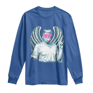 Trump Cupid Vibes Long Sleeve Shirt Trump Bubble Gum TS09 Royal Blue Print Your Wear