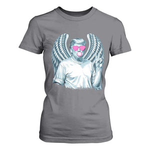 Trump Cupid Vibes T Shirt For Women Trump Bubble Gum TS09 Charcoal Print Your Wear