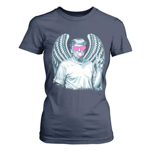 Trump Cupid Vibes T Shirt For Women Trump Bubble Gum TS09 Navy Print Your Wear